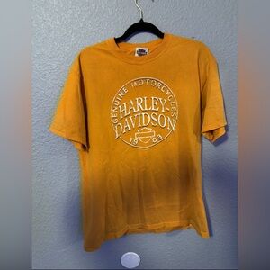 Harley Davidson orange t shirt size L